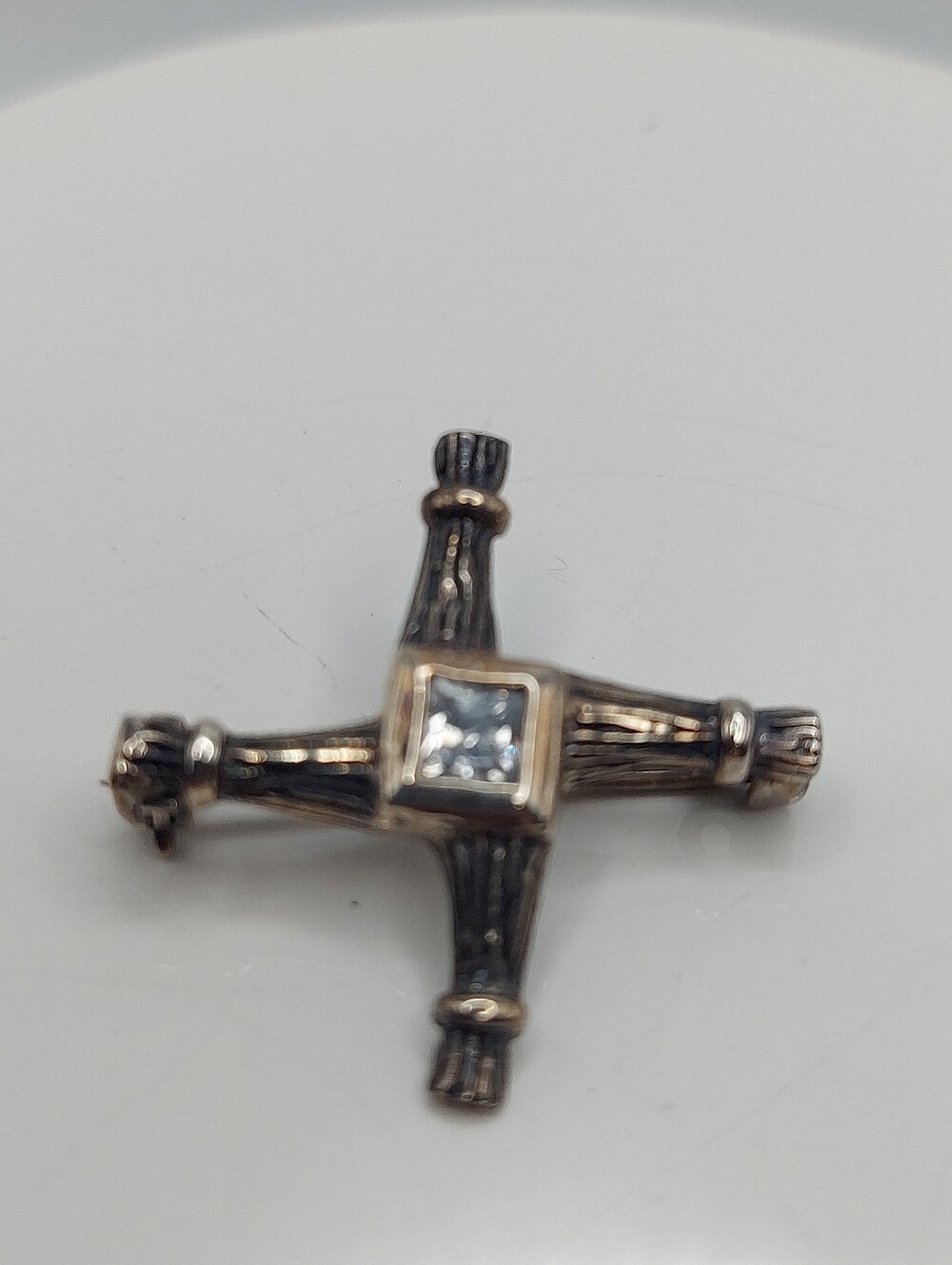 St Brigid's Irish Cross Pin 1", 925 Sterling, GC. - Picture 3 of 13